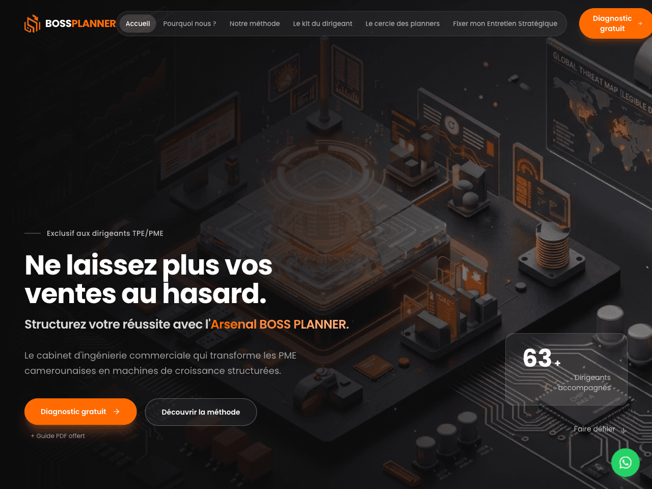 Aperçu du site Boss Planner